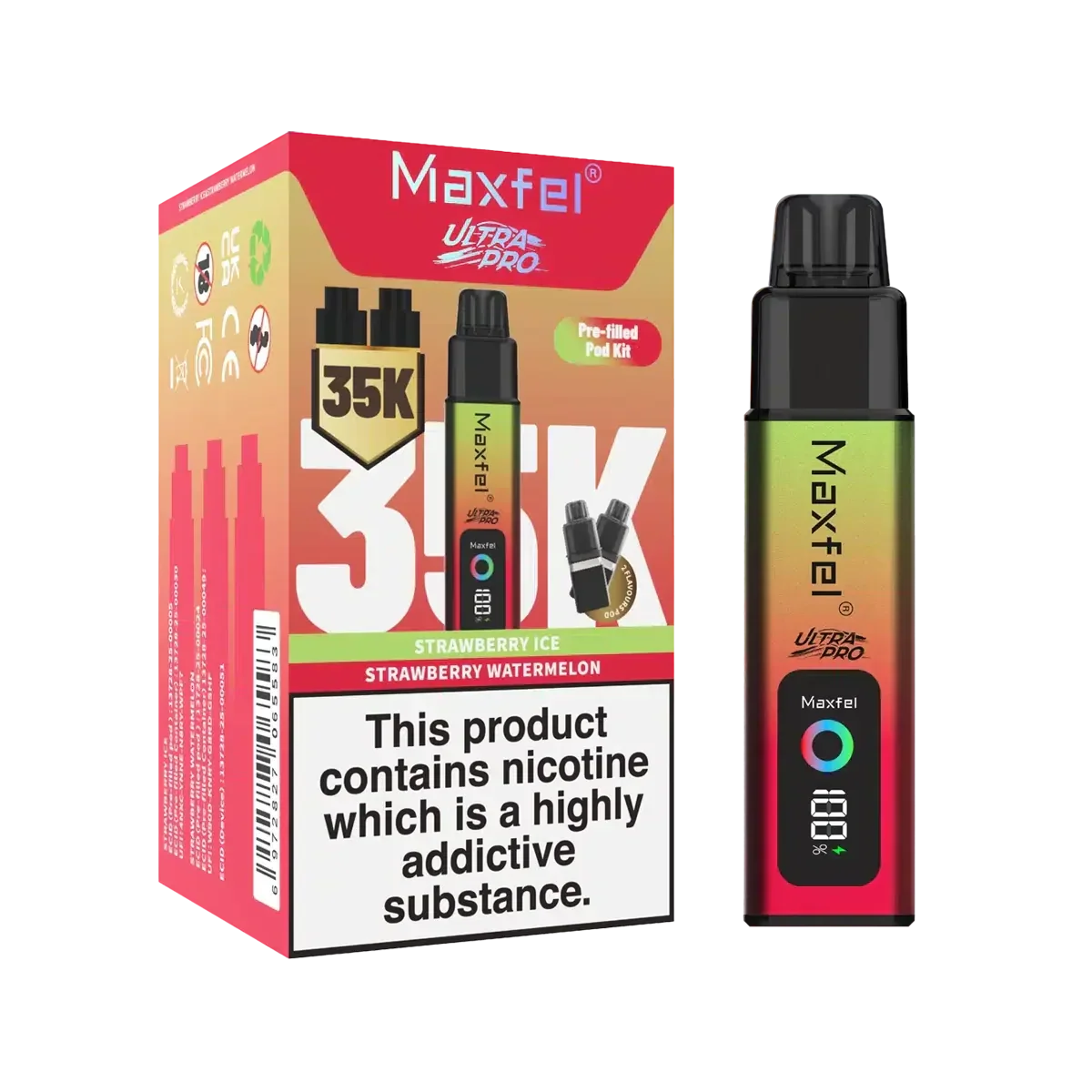 Maxfel Ultra Pro 35k Puffs Prefilled Pod Vape kit | Box of 5