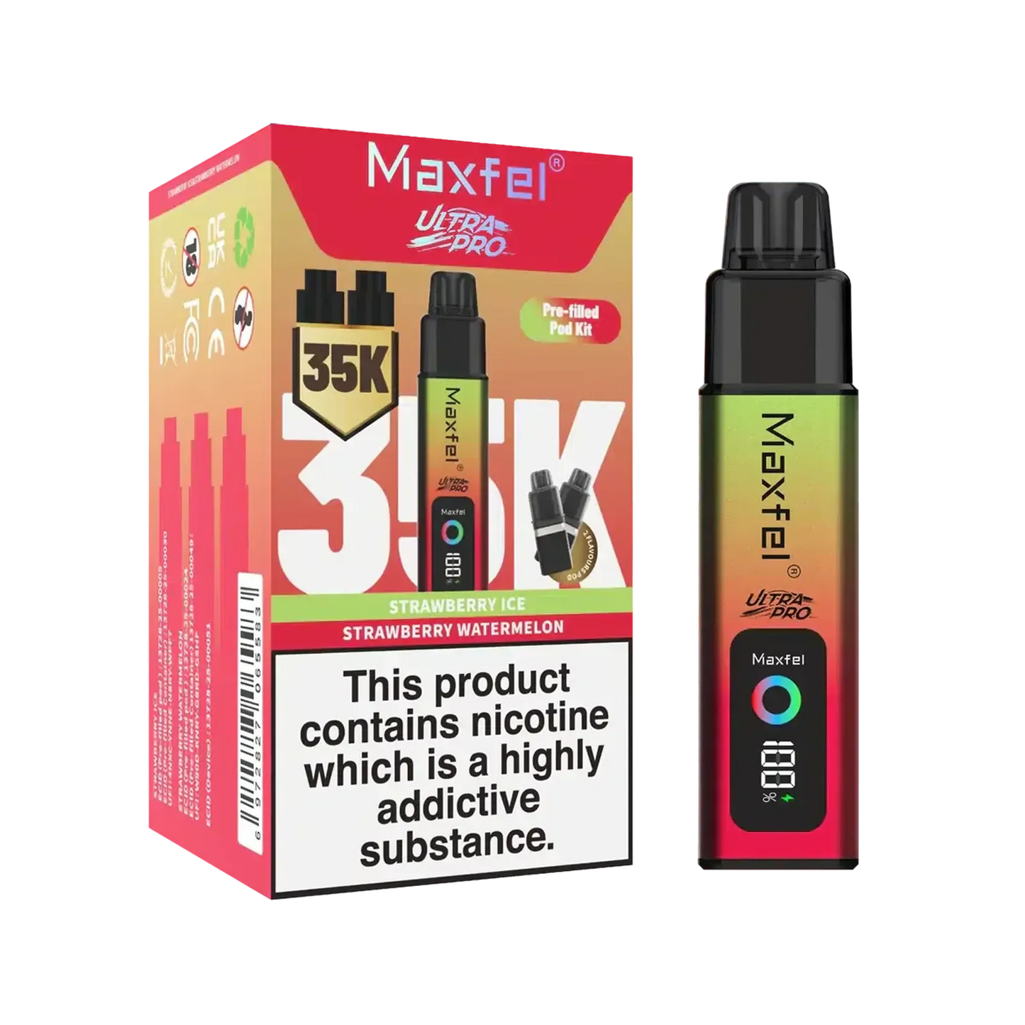 Maxfel Ultra Pro 35k Puffs Prefilled Pod Vape kit | Box of 5