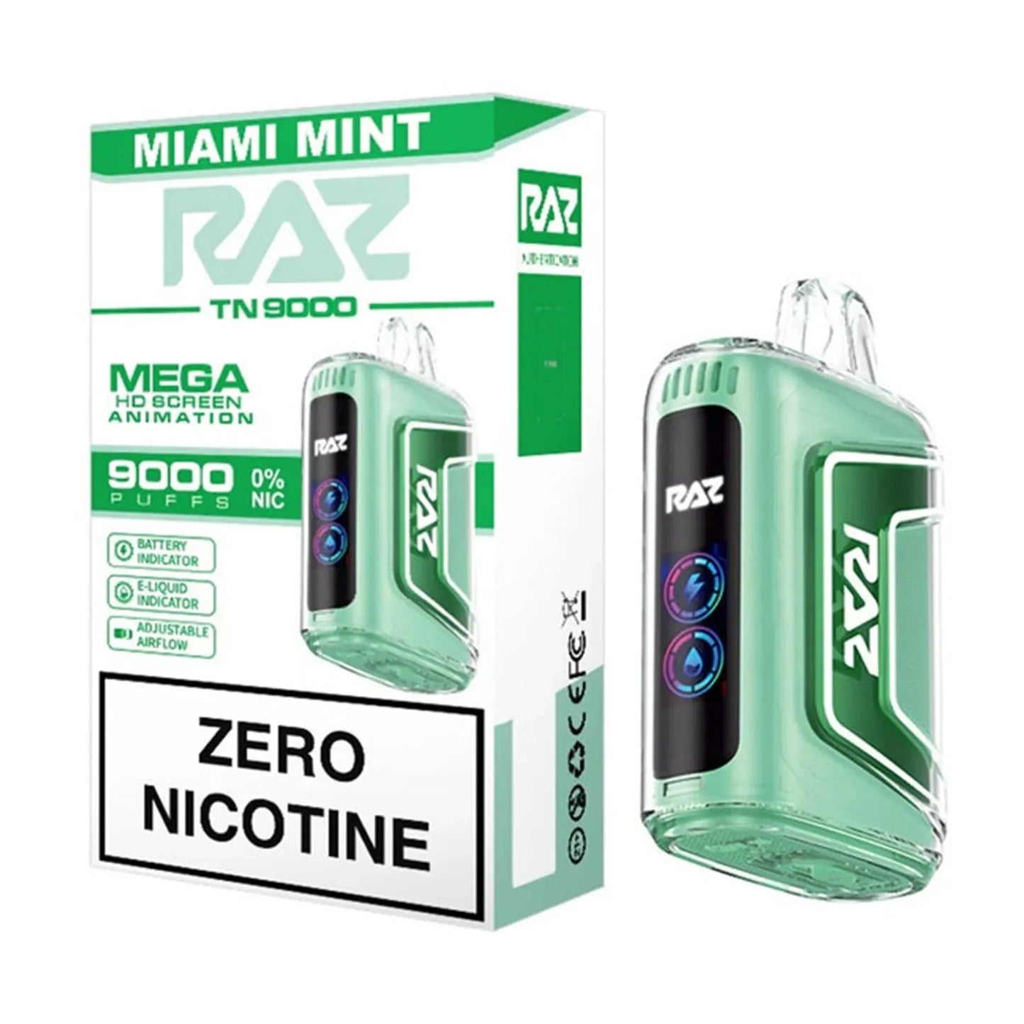 RAZ ZERO Nikotin-Vape TN9000