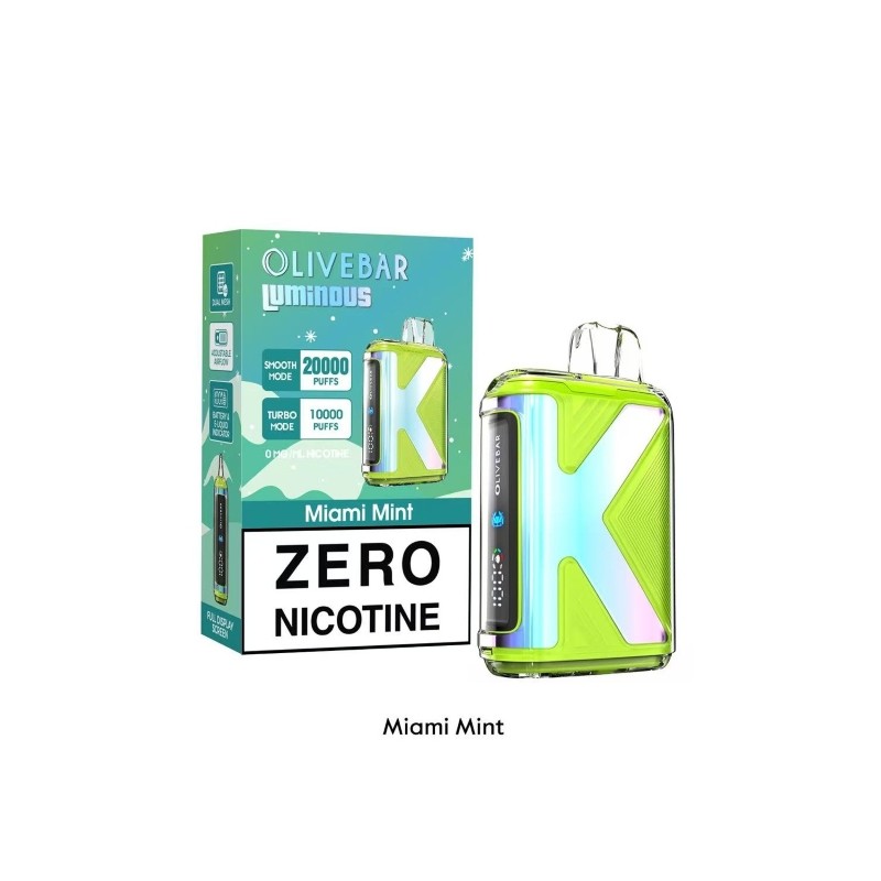 Olive Bar Luminous 20K Nicotine Free Disposable Vape 0%