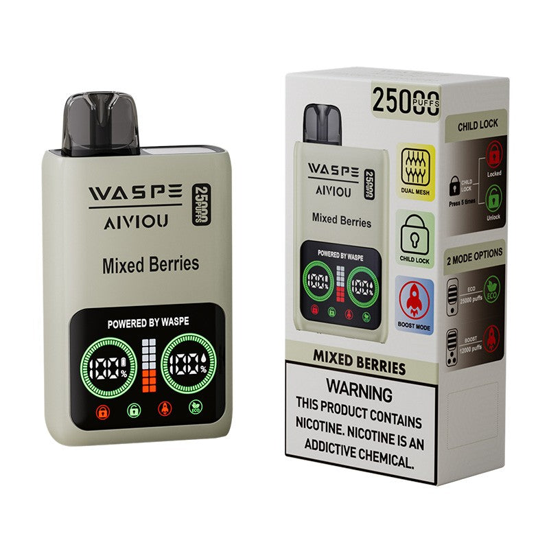 WASPE  Aiviou 25000 Puffs Disposable Vape 650mah 25ml 10 Flavors