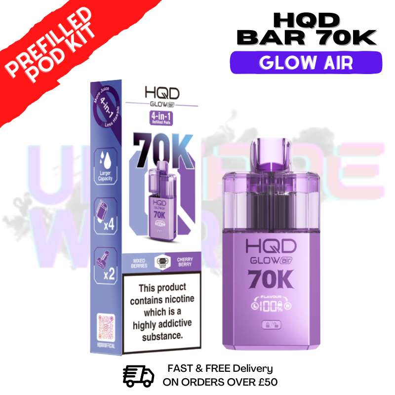 HQD 70K Glow Air 70000 Puffs Prefilled Pod Kit