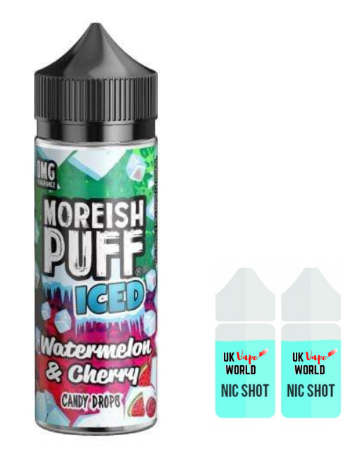Moreish Puff Iced Watermelon &amp; Cherry 100ml Shortfill