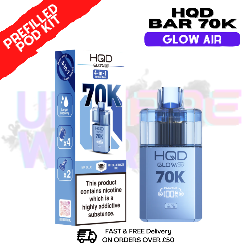 HQD 70K Glow Air 70000 Puffs Prefilled Pod Kit