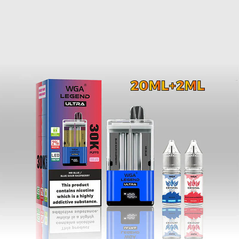 WGA Crystal Legend Ultra 30000 Puffs Disposable Vape (Box of 10)