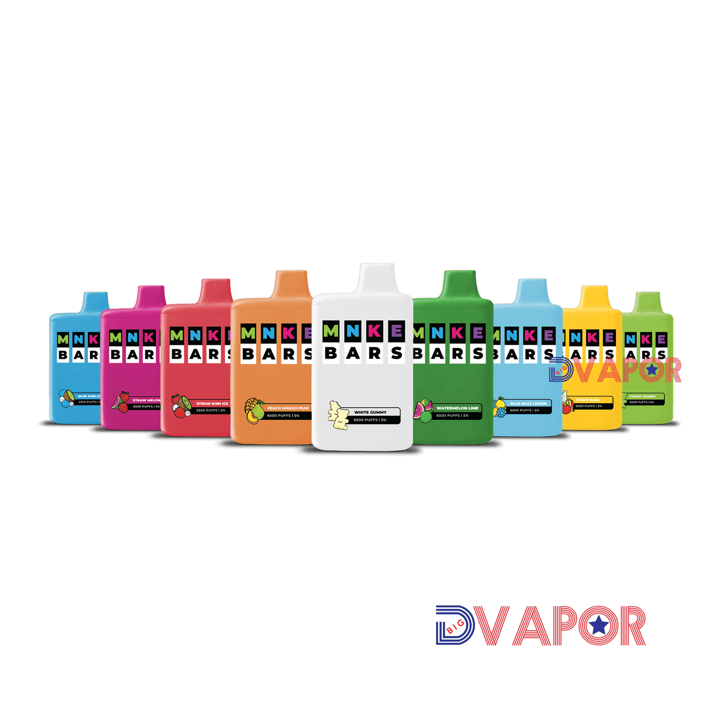 CLEARANCE (Non-Refundable) MNKE Bar 16ml 6500 Puff 5% Rechargeable Disposable Vape