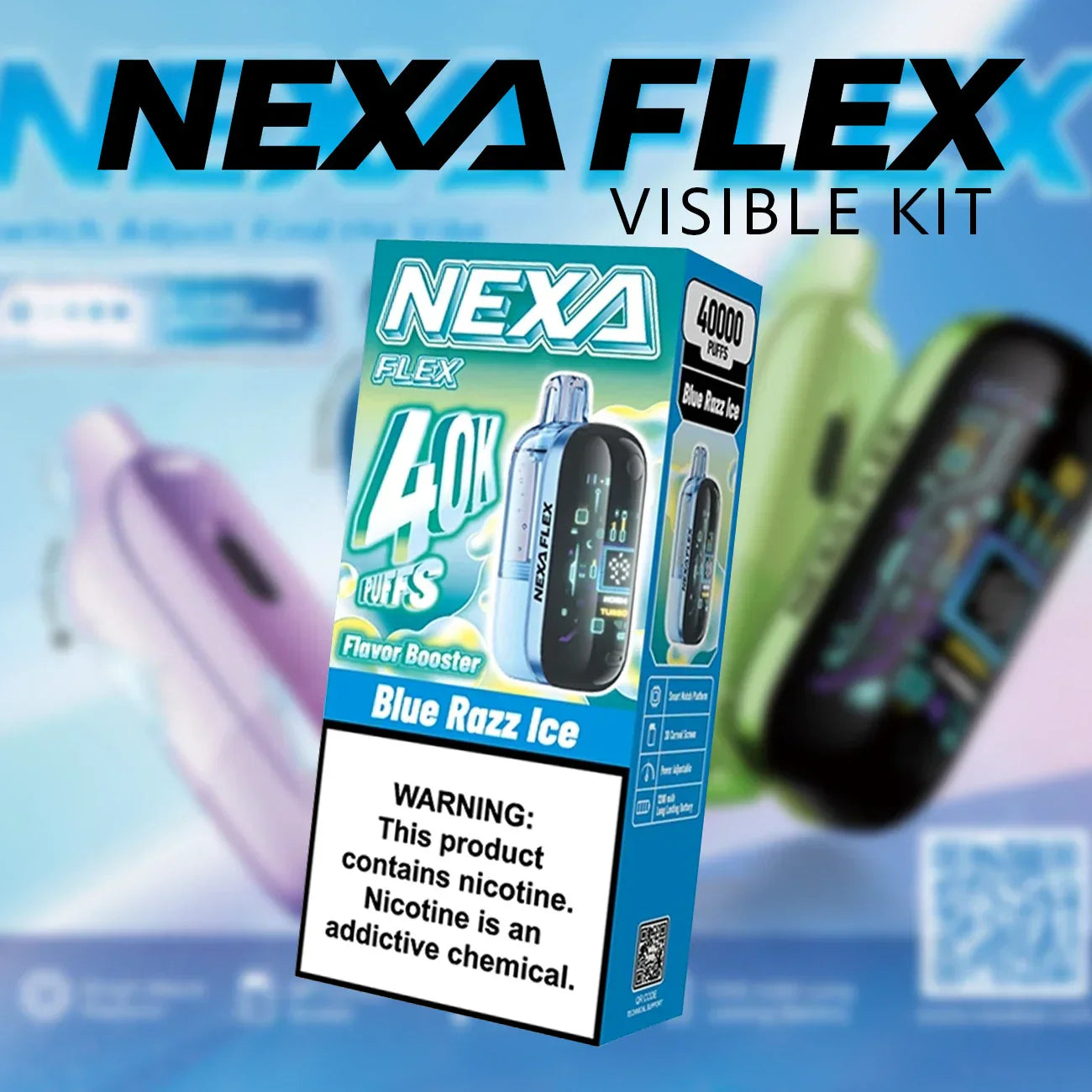 Nexa Flex 40k Puffs KIT Einweg-E-Zigarette – Visible Edition