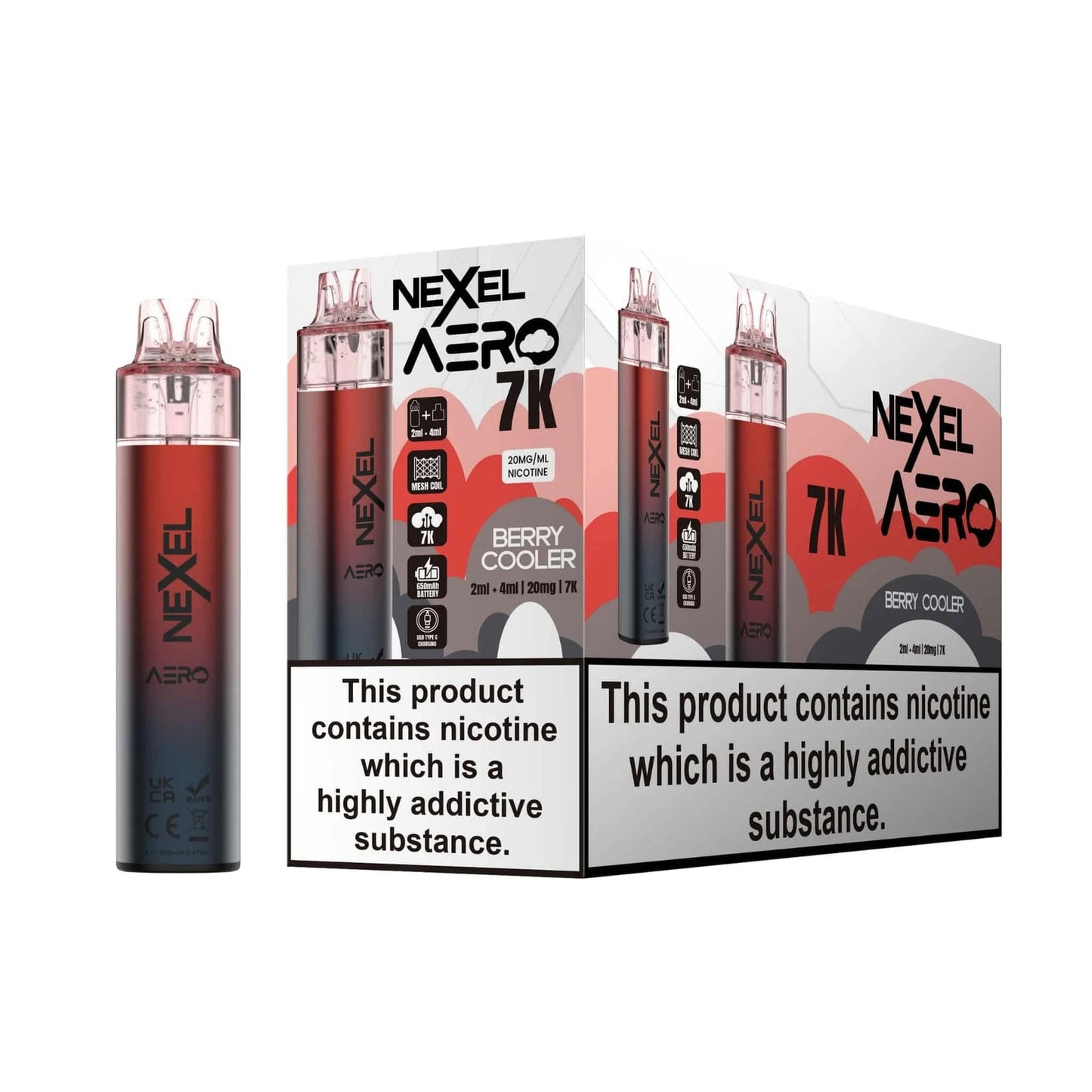 Nexel Aero 7k Prefilled Pod Vape Kit | Pack of 5