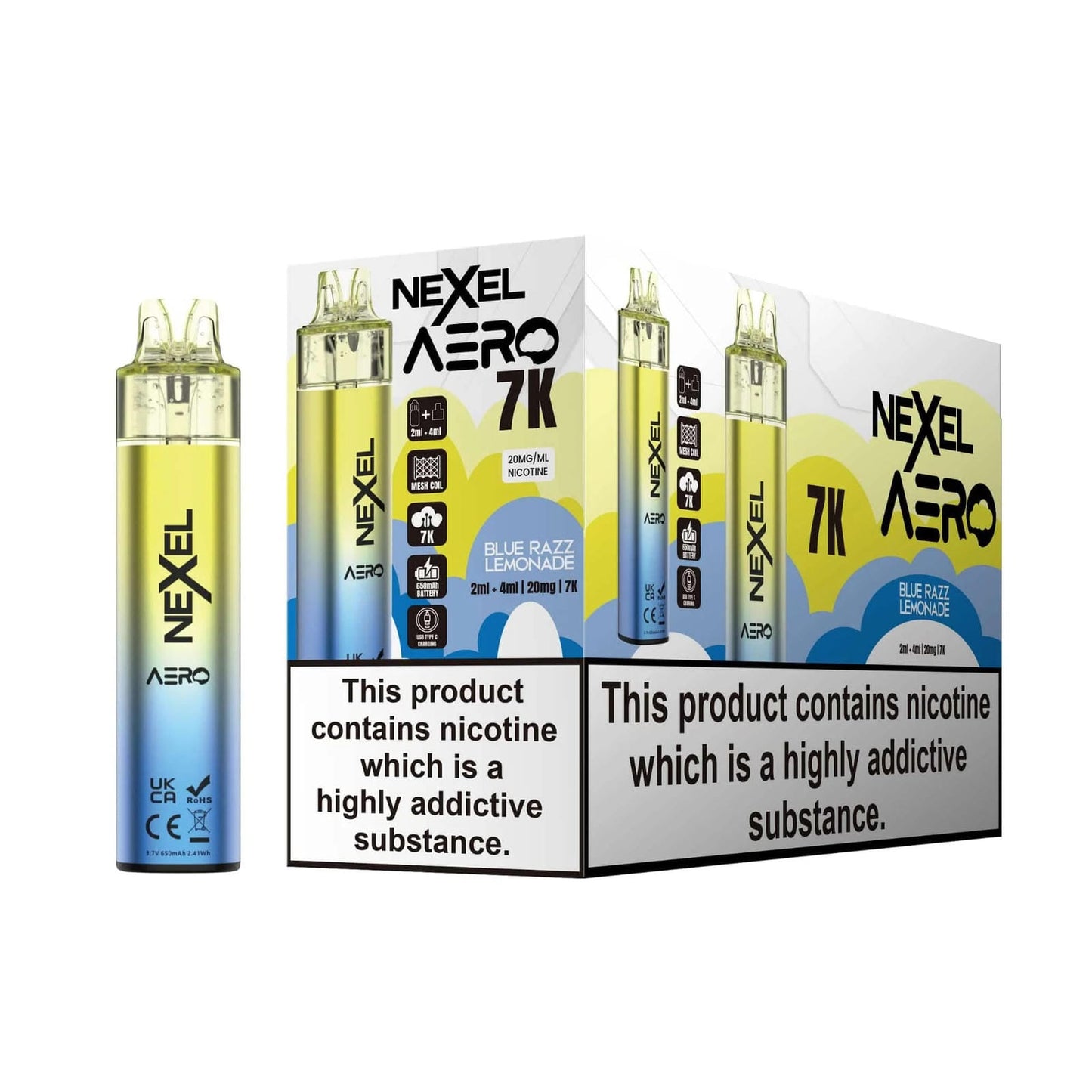 Nexel Aero 7k Prefilled Pod Vape Kit | Pack of 5