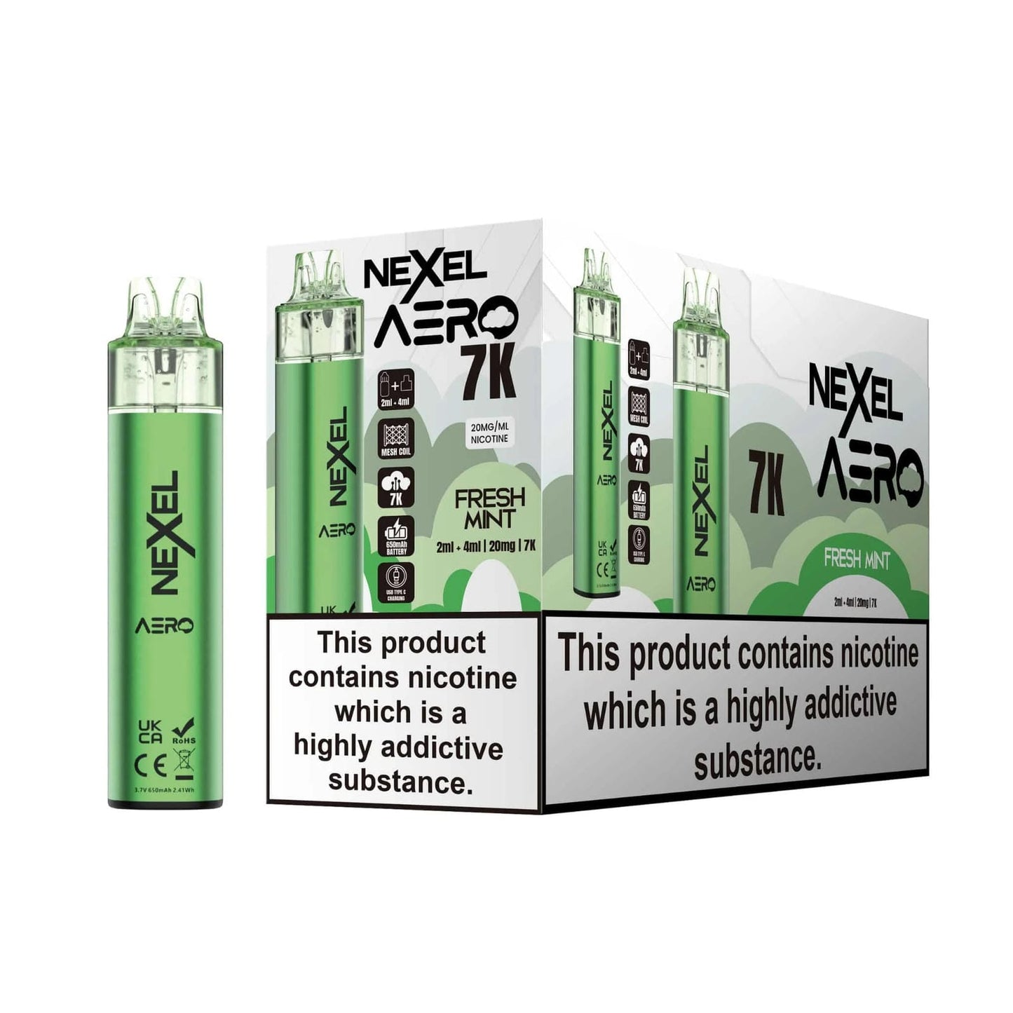 Nexel Aero 7k Prefilled Pod Vape Kit | Pack of 5