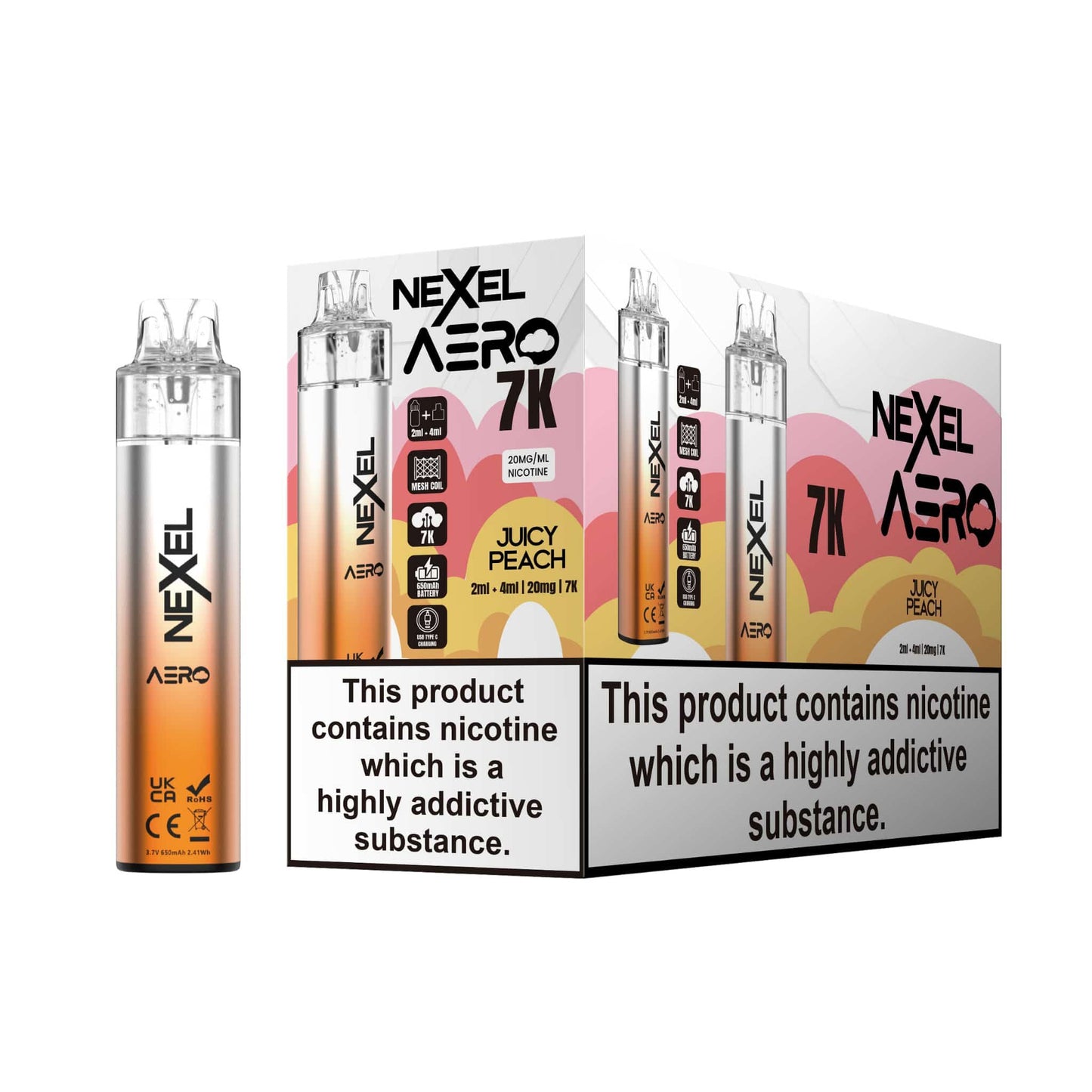 Nexel Aero 7k Prefilled Pod Vape Kit | Pack of 5