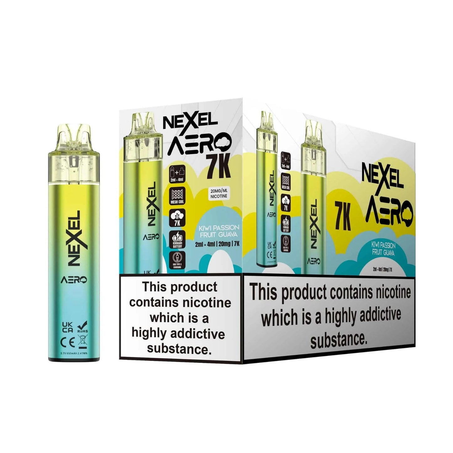 Nexel Aero 7k Prefilled Pod Vape Kit | Pack of 5