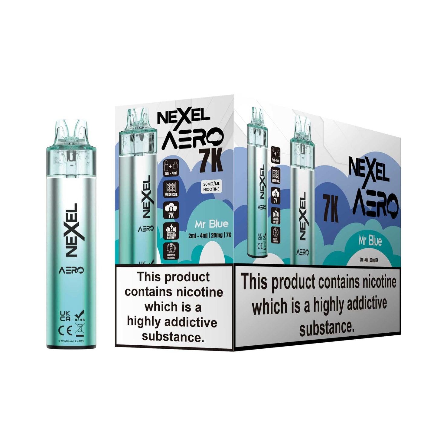 Nexel Aero 7k Prefilled Pod Vape Kit | Pack of 5