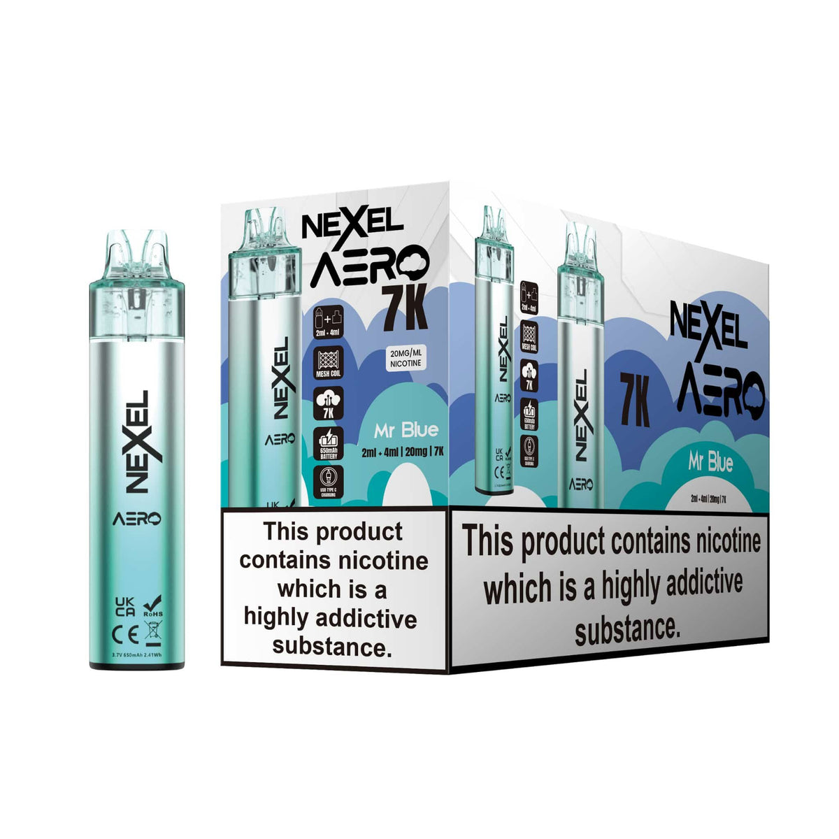 Nexel Aero 7k Prefilled Pod Vape Kit | Pack of 5
