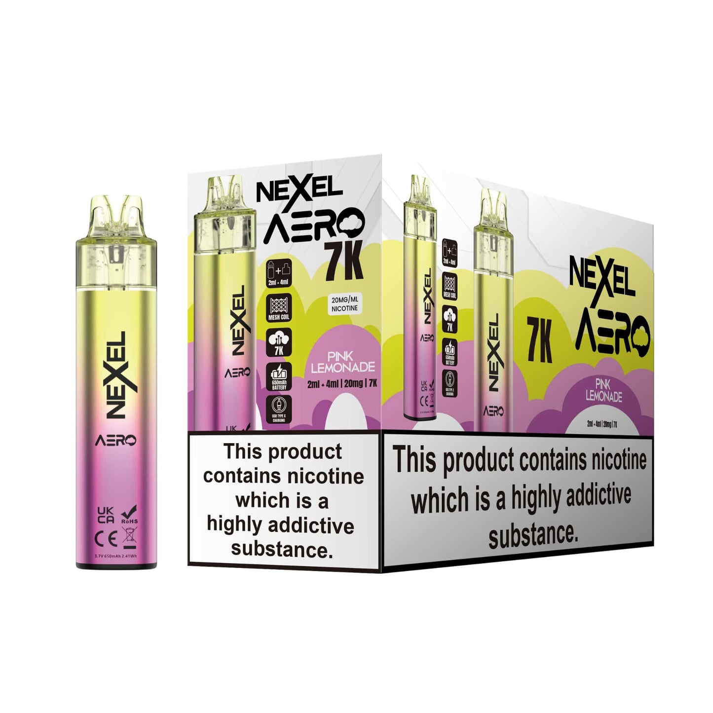 Nexel Aero 7k Prefilled Pod Vape Kit | Pack of 5
