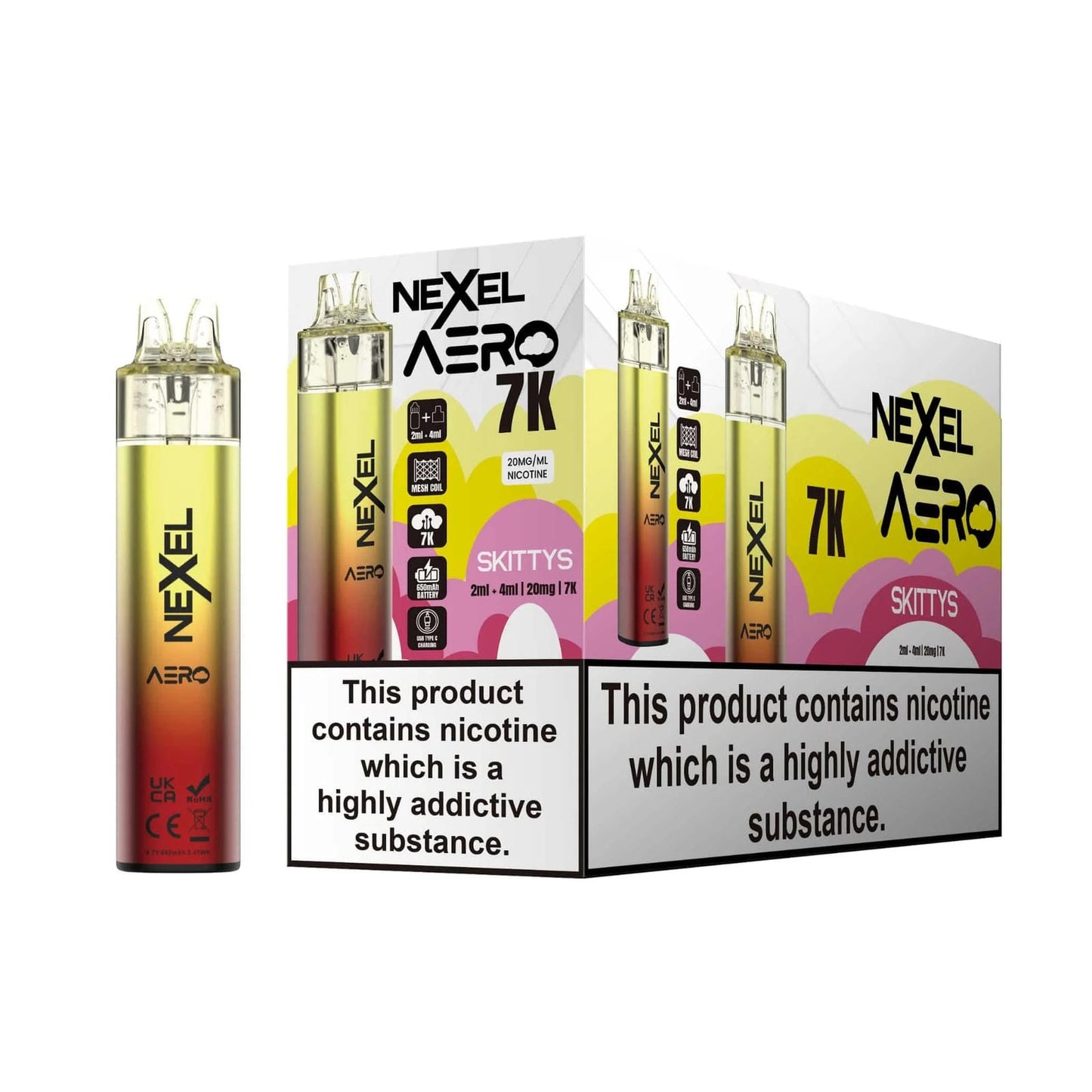 Nexel Aero 7k Prefilled Pod Vape Kit | Pack of 5
