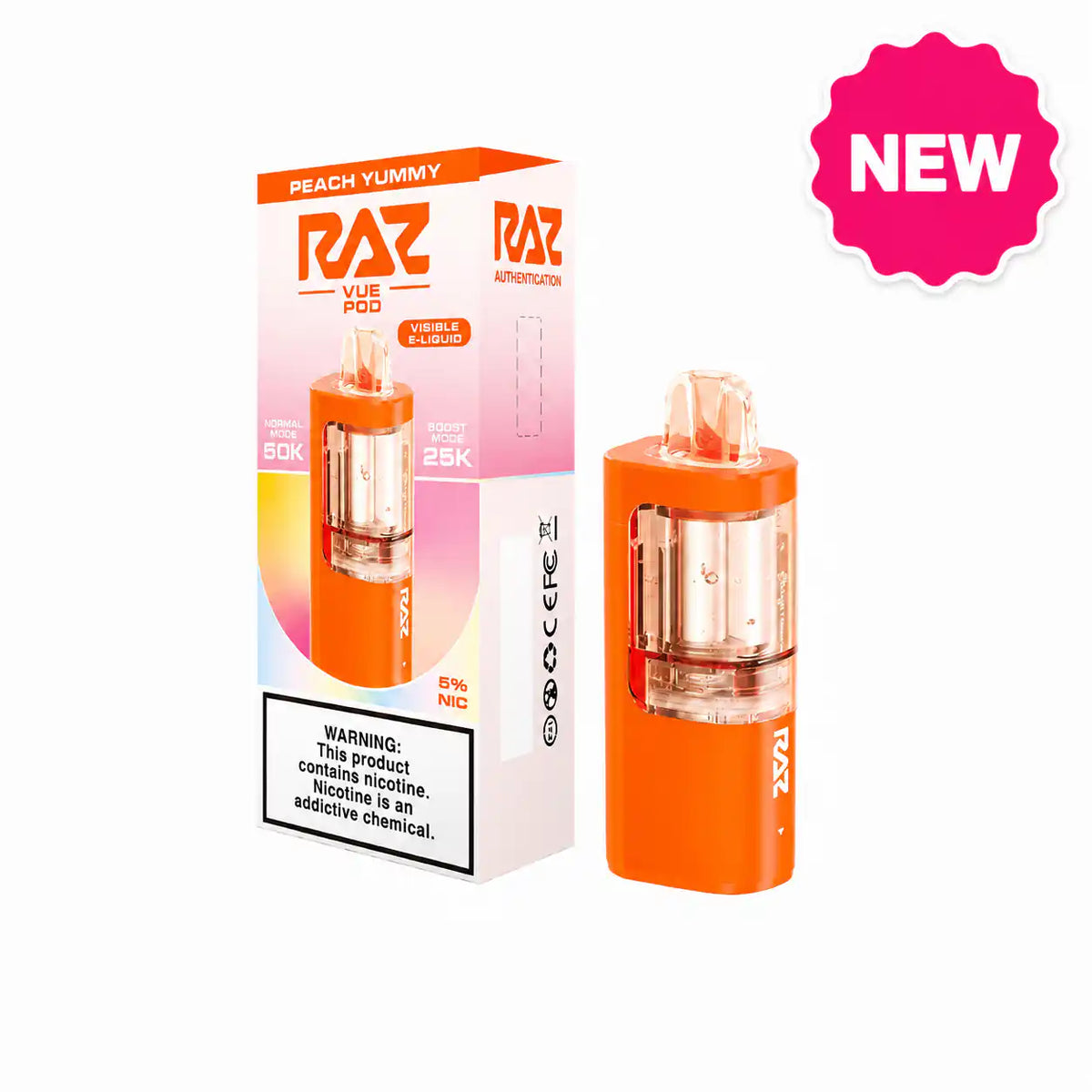 Peach Yummy - RAZ Vue 50K Disposable Pod