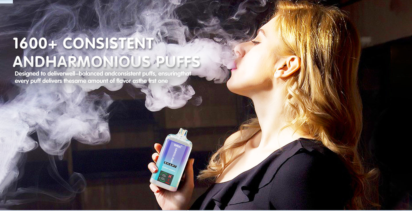 WGA Crystal Plus 16000 Puffs Disposable Vape 27ml 650mAh 12 Flavors