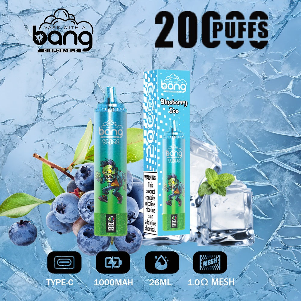 Bang King Double Crystal 20000 Puffs Vape 20K Disposable Vape Pen E Cigarette Prefilled-650mAh Battery. 25ml E-liquid. Multiple Nicotine 12 Flavors