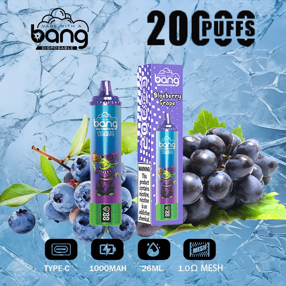 Bang King Double Crystal 20000 Puffs Vape 20K Disposable Vape Pen E Cigarette Prefilled-650mAh Battery. 25ml E-liquid. Multiple Nicotine 12 Flavors