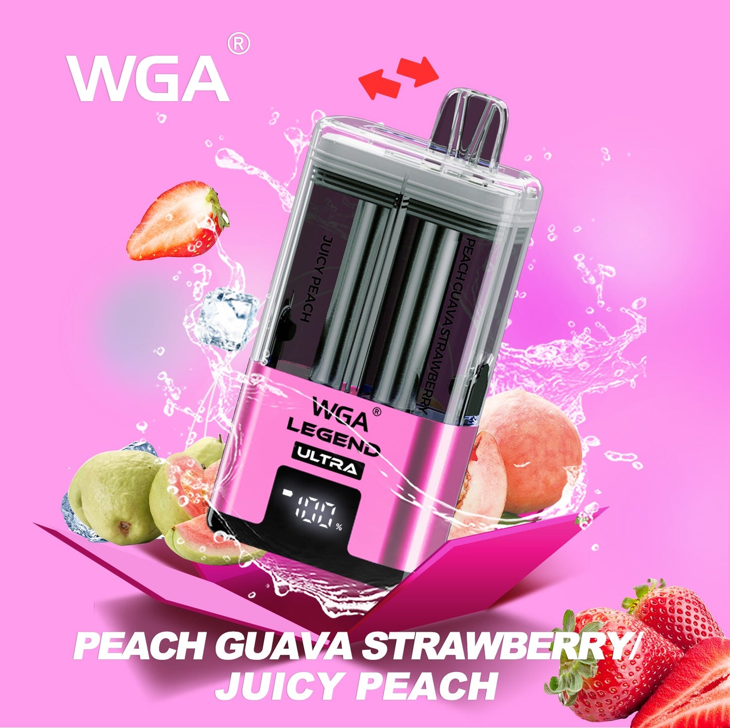 WGA 30000 Puffs Dual Flavors Disposable Vape   20ml+2ml  650mAh 15 flavors