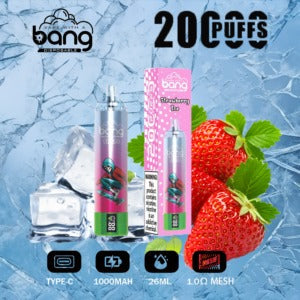 Bang King Double Crystal 20000 Puffs Vape 20K Disposable Vape Pen E Cigarette Prefilled-650mAh Battery. 25ml E-liquid. Multiple Nicotine 12 Flavors