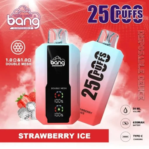 Bang 25000 Puffs Vape 25K Disposable Vape Pen E Cigarette Prefilled 30ml 650mAhDisposable Vape 12 Flavors