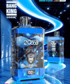 Bang King Box Double Crystal 20000 Puff 20k Display Screen Disposable Electronic Cigarette Vape-850mAh Battery. 40ml E-liquid. Multiple Nicotine 12 Flavors