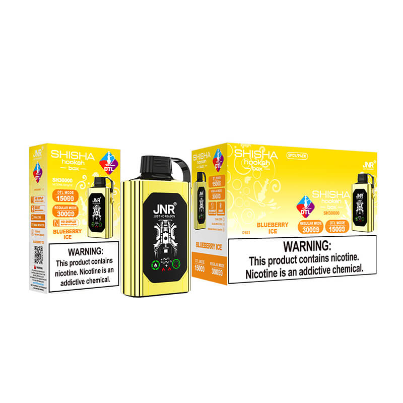 JNR Shisha Hookah Box 30000Puffs Disposable Vape 25ml 1000mAh 15 Flavors