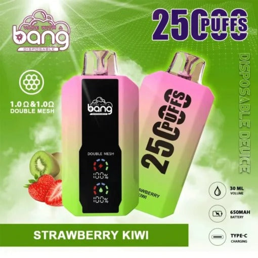 Bang King Double Crystal 25000 Puffs Vape 25K Disposable Vape Pen E Cigarette Prefilled 25ml 650mAh 25K Puff Disposable Vape | 30ml Capacity | Double Mesh Coil