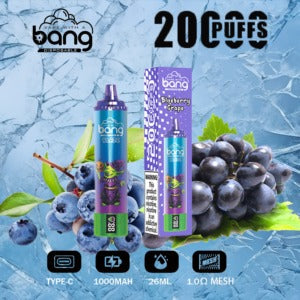 Bang King Double Crystal 20000 Puffs Vape 20K Disposable Vape Pen E Cigarette Prefilled-650mAh Battery. 25ml E-liquid. Multiple Nicotine 12 Flavors