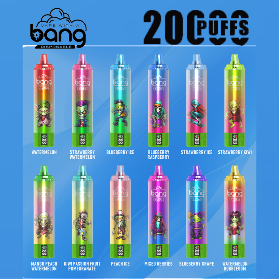 Bang King Double Crystal 20000 Puffs Vape 20K Disposable Vape Pen E Cigarette Prefilled-650mAh Battery. 25ml E-liquid. Multiple Nicotine 12 Flavors