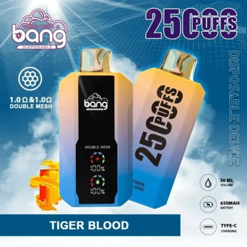 Bang King Double Crystal 25000 Puffs Vape 25K Disposable Vape Pen E Cigarette Prefilled 25ml 650mAh 25K Puff Disposable Vape | 30ml Capacity | Double Mesh Coil