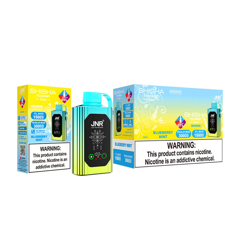 JNR Shisha Hookah Box 30000Puffs Disposable Vape 25ml 1000mAh 15 Flavors