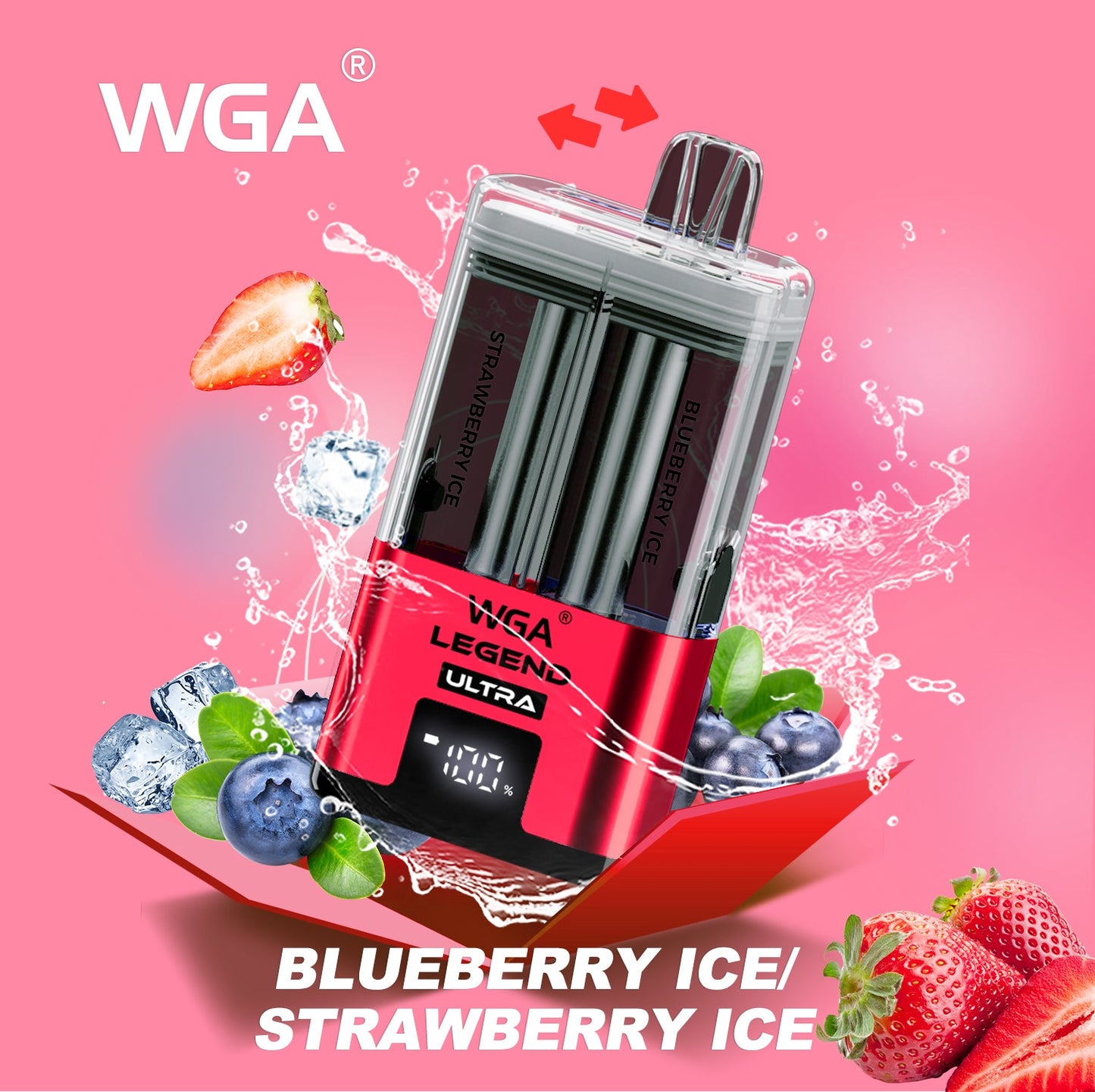 WGA 30000 Puffs Dual Flavors Disposable Vape   20ml+2ml  650mAh 15 flavors