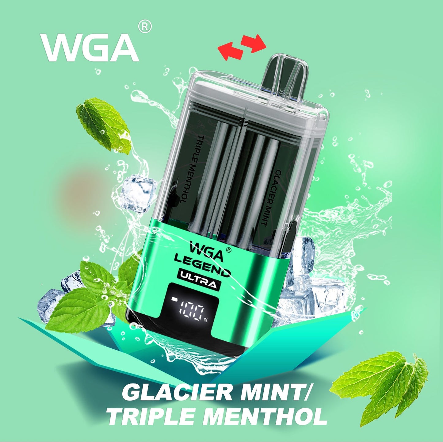 WGA 30000 Puffs Dual Flavors Disposable Vape   20ml+2ml  650mAh 15 flavors