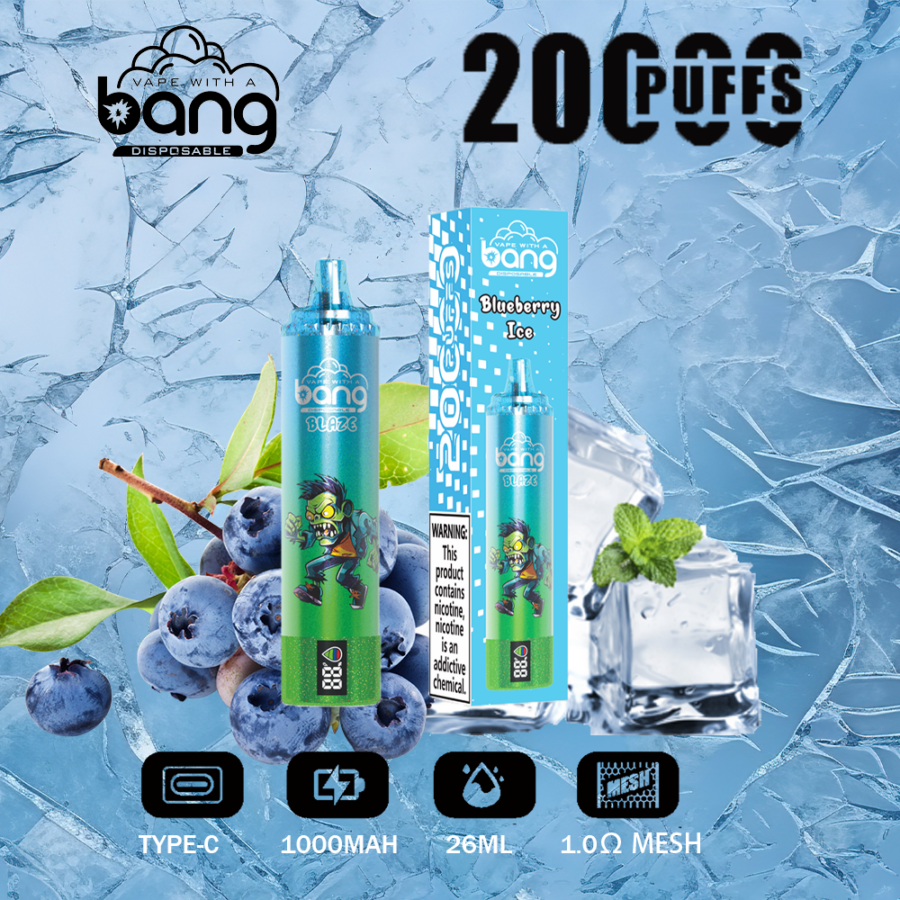 Bang King Double Crystal 20000 Puffs Vape 20K Disposable Vape Pen E Cigarette Prefilled-650mAh Battery. 25ml E-liquid. Multiple Nicotine 12 Flavors