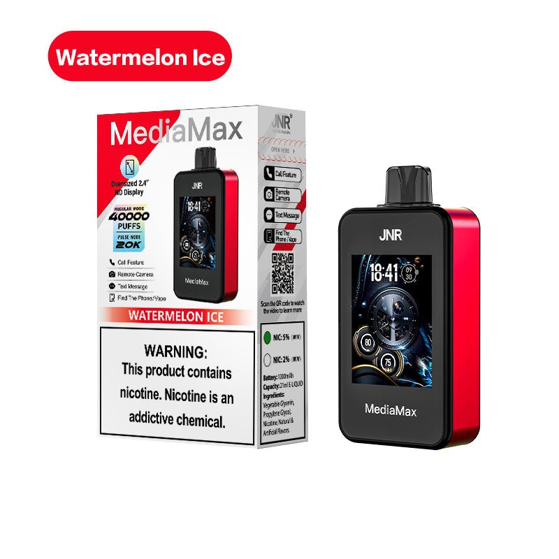 JNR Media Max 40000 Puffs 5% Nicotine Disposable Vape 21ml 1000mAh 16 Flavors