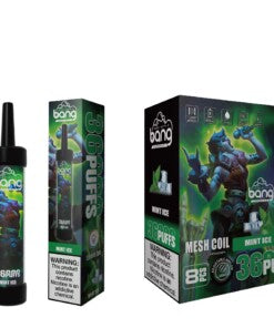 Bang 36000 Puffs Disposable Vape -650mAh Battery. 40ml E-liquid. Multiple Nicotine 12 Flavors
