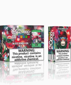 Bang King Box Double Crystal 20000 Puff 20k Display Screen Disposable Electronic Cigarette Vape-850mAh Battery. 40ml E-liquid. Multiple Nicotine 12 Flavors