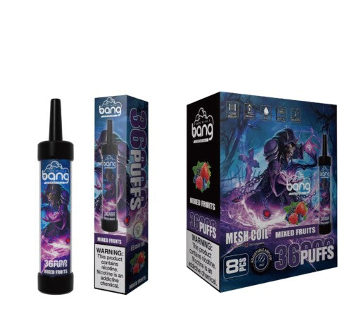 Bang 36000 Puffs Disposable Vape -650mAh Battery. 40ml E-liquid. Multiple Nicotine 12 Flavors