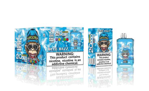 Bang King Box Double Crystal 20000 Puff 20k Display Screen Disposable Electronic Cigarette Vape-850mAh Battery. 40ml E-liquid. Multiple Nicotine 12 Flavors