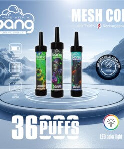 Bang 36000 Puffs Disposable Vape -650mAh Battery. 40ml E-liquid. Multiple Nicotine 12 Flavors