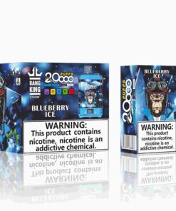 Bang King Box Double Crystal 20000 Puff 20k Display Screen Disposable Electronic Cigarette Vape-850mAh Battery. 40ml E-liquid. Multiple Nicotine 12 Flavors