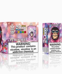 Bang King Box Double Crystal 20000 Puff 20k Display Screen Disposable Electronic Cigarette Vape-850mAh Battery. 40ml E-liquid. Multiple Nicotine 12 Flavors