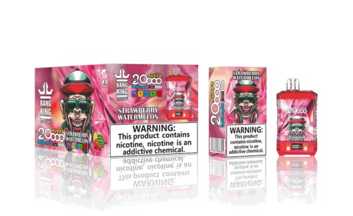 Bang King Box Double Crystal 20000 Puff 20k Display Screen Disposable Electronic Cigarette Vape-850mAh Battery. 40ml E-liquid. Multiple Nicotine 12 Flavors