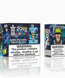 Bang King Box Double Crystal 20000 Puff 20k Display Screen Disposable Electronic Cigarette Vape-850mAh Battery. 40ml E-liquid. Multiple Nicotine 12 Flavors