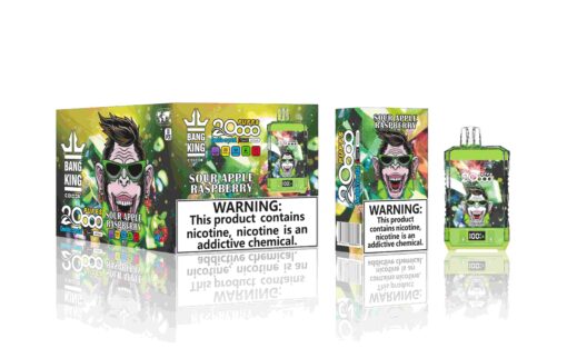 Bang King Box Double Crystal 20000 Puff 20k Display Screen Disposable Electronic Cigarette Vape-850mAh Battery. 40ml E-liquid. Multiple Nicotine 12 Flavors