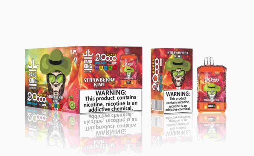 Bang King Box Double Crystal 20000 Puff 20k Display Screen Disposable Electronic Cigarette Vape-850mAh Battery. 40ml E-liquid. Multiple Nicotine 12 Flavors