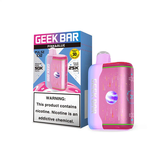 Pink & Blue - Geek Bar Pulse X 2 50k Disposable Vape